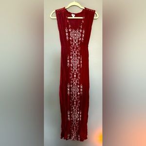 Floral slit hem dress